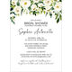 White Rose Flower Drop Invitations Image 4 of 7
